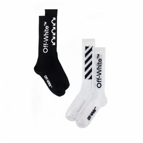 2 offwhite Socks (white + Black)